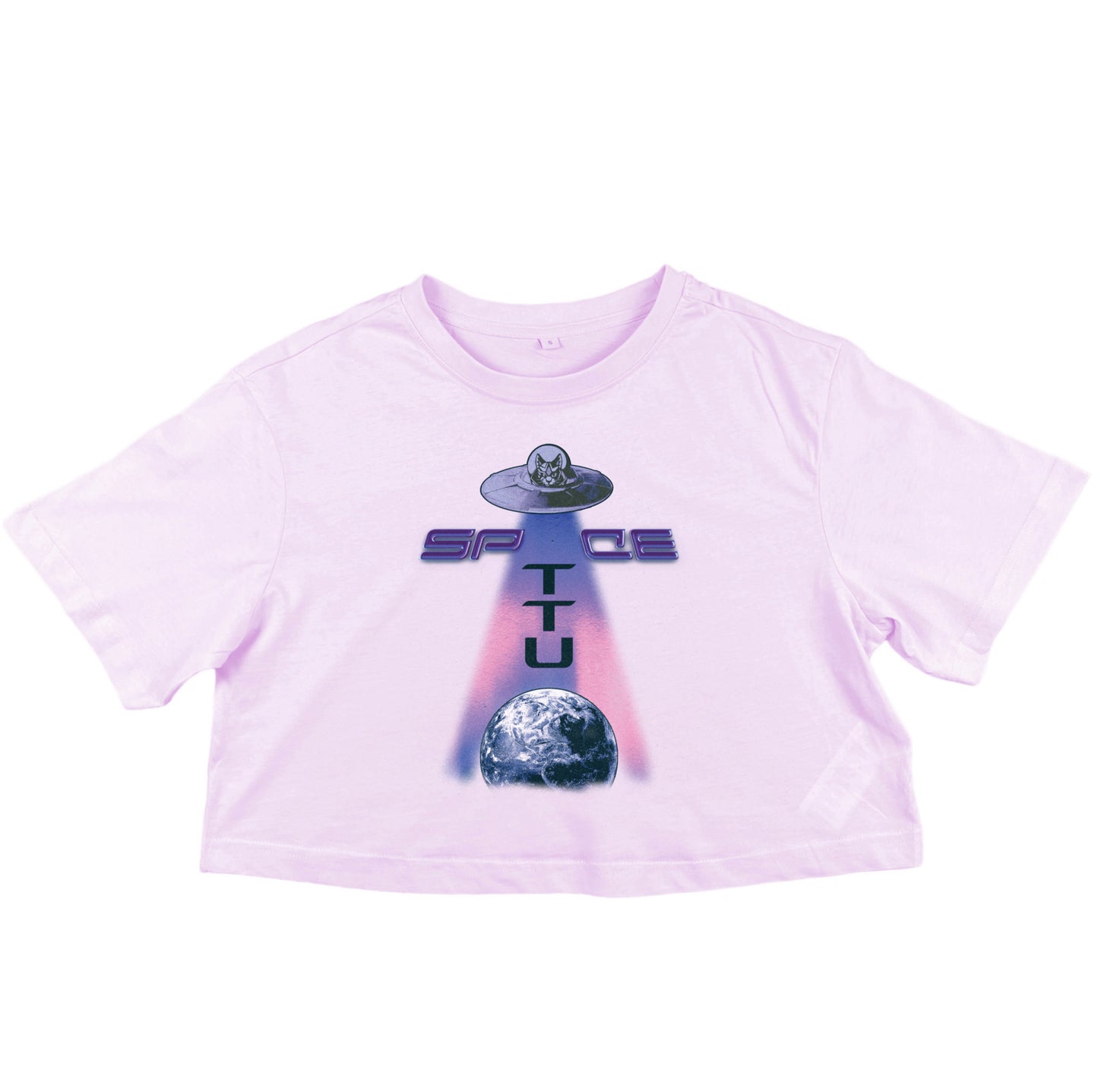 Oversized Crop-Top Soft Lilac