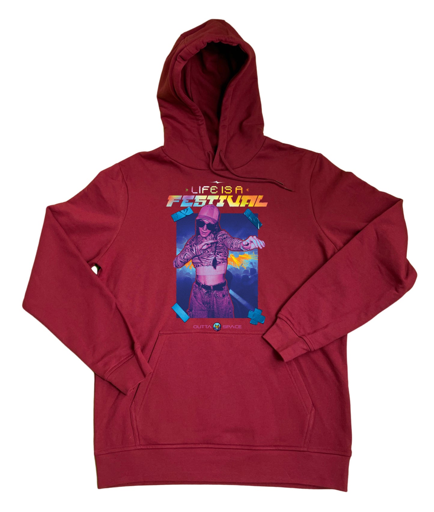 Unisex Hoodie Burgundy